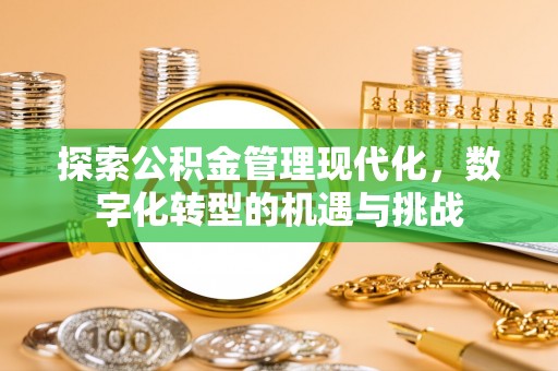 繁峙探索公积金管理现代化，数字化转型的机遇与挑战
